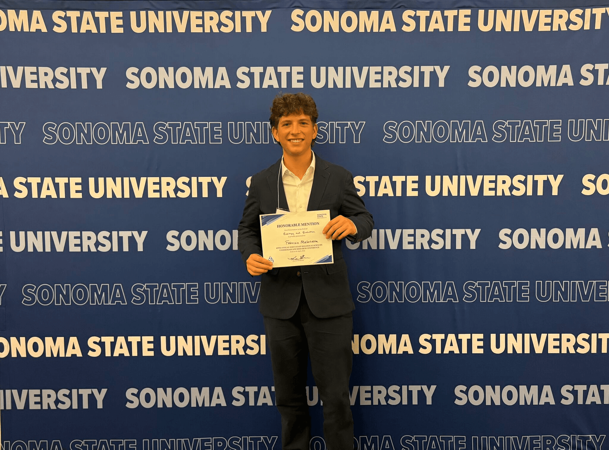 Fabrizio Recognized at Undergraduate Research Conference