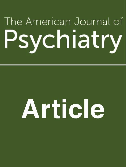 New Article Accepted at American Journal of Psychiatry!